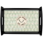 Deer Black Wooden Tray - Small (Personalized)
