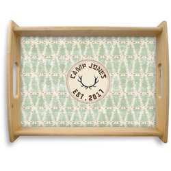 Deer Natural Wooden Tray - Large (Personalized)