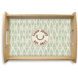 Deer Natural Wooden Tray - Small (Personalized)