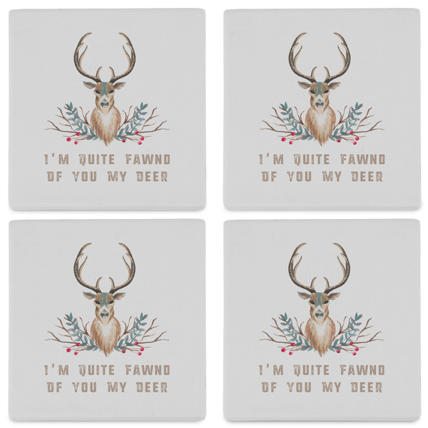 Deer Set of 4 Sandstone Coasters - See All 4 View