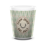 Deer Ceramic Shot Glass - 1.5 oz - White - Set of 4 (Personalized)