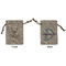 Deer Small Burlap Gift Bag - Front and Back