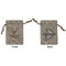 Deer Small Burlap Gift Bag - Front & Back (Personalized)