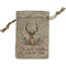 Deer Small Burlap Gift Bag - Front (Personalized)