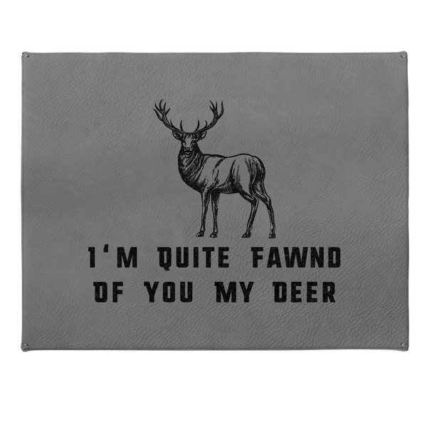 Deer Small Engraved Gift Box with Leather Lid - Approval