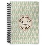 Deer Spiral Notebook - 7x10 w/ Name or Text