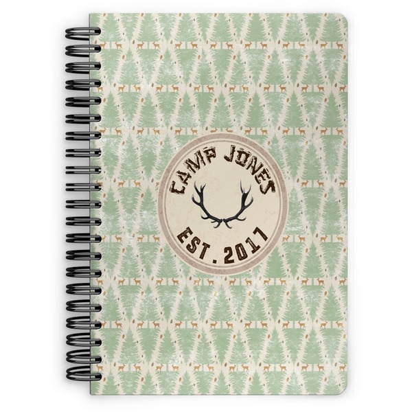 Custom Deer Spiral Notebook - 7x10 w/ Name or Text