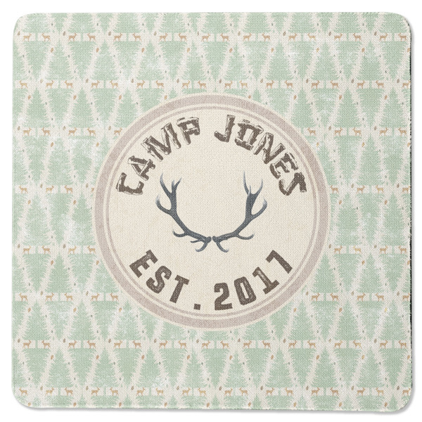Custom Deer Square Rubber Backed Coaster (Personalized)
