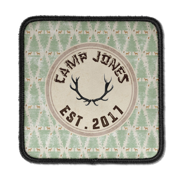 Custom Deer Iron On Square Patch w/ Name or Text