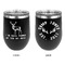 Deer Stainless Wine Tumblers - Black - Double Sided - Approval