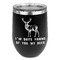 Deer Stainless Wine Tumblers - Black - Single Sided - Front
