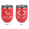 Deer Stainless Wine Tumblers - Coral - Double Sided - Approval