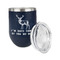Deer Stainless Wine Tumblers - Navy - Double Sided - Alt View