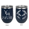 Deer Stainless Wine Tumblers - Navy - Double Sided - Approval