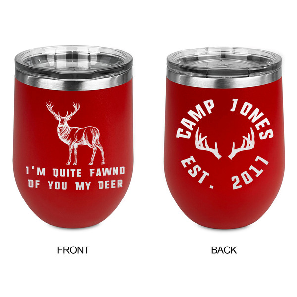 Deer Stainless Wine Tumblers - Red - Double Sided - Approval