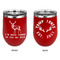 Deer Stainless Wine Tumblers - Red - Double Sided - Approval