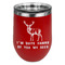 Deer Stainless Wine Tumblers - Red - Double Sided - Front