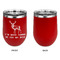 Deer Stainless Wine Tumblers - Red - Single Sided - Approval