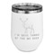 Deer Stainless Wine Tumblers - White - Double Sided - Front