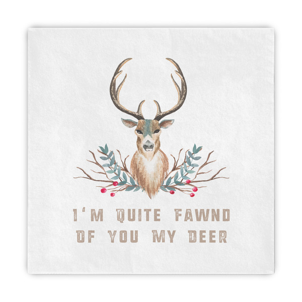 Custom Deer Decorative Paper Napkins (Personalized)