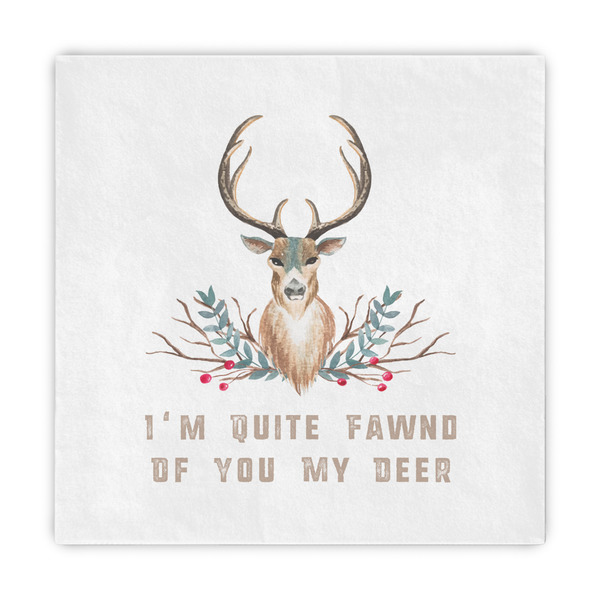 Custom Deer Standard Decorative Napkins (Personalized)