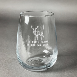 Deer Stemless Wine Glass - Engraved (Personalized)