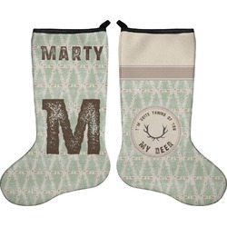 Deer Holiday Stocking - Double-Sided - Neoprene (Personalized)
