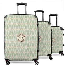 Deer 3 Piece Luggage Set - 20" Carry On, 24" Medium Checked, 28" Large Checked (Personalized)