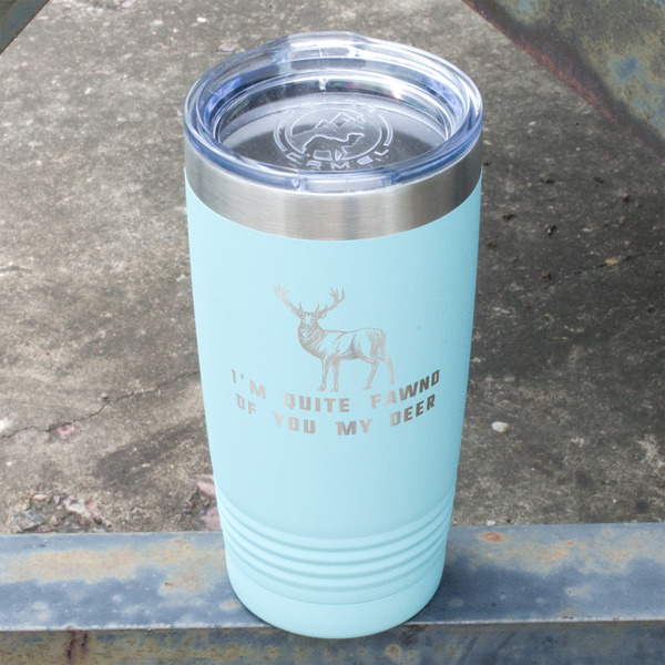 Deer Teal Polar Camel Tumbler - 20oz - Angled