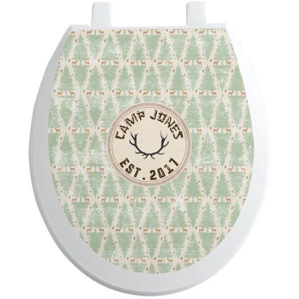 Custom Deer Toilet Seat Decal (Personalized)