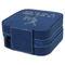 Deer Travel Jewelry Boxes - Leather - Navy Blue - View from Rear