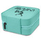 Deer Travel Jewelry Boxes - Leather - Teal - View from Rear