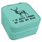 Deer Travel Jewelry Boxes - Leatherette - Teal - Angled View