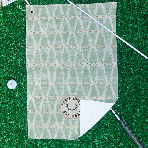 Deer Waffle Weave Golf Towel - In Context