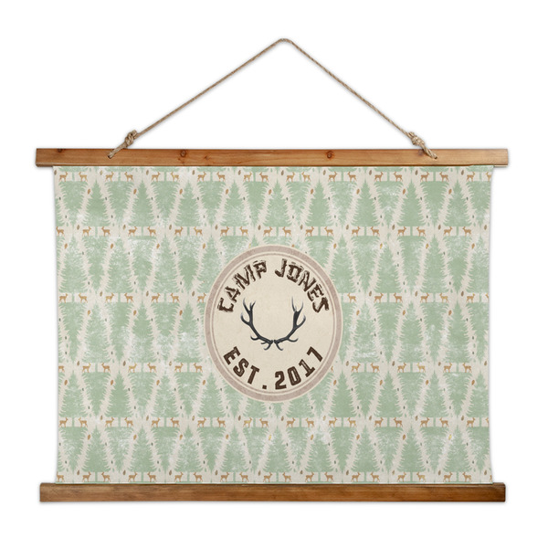 Custom Deer Wall Hanging Tapestry - Wide (Personalized)