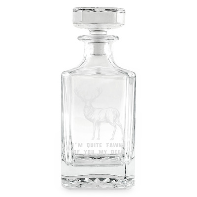 Deer Whiskey Decanter - 26 oz Square (Personalized)