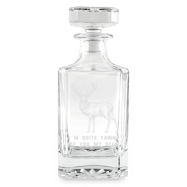 Custom Deer Whiskey Decanter - 26 oz Square (Personalized)