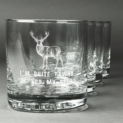 Deer Whiskey Glasses (Set of 4) (Personalized)