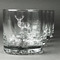 Deer Whiskey Glasses Set of 4 - Engraved Front