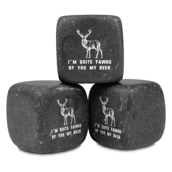 Custom Deer Whiskey Stone Set - Set of 3 (Personalized)