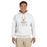Deer Hoodie - White - Small (Personalized)