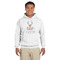 Deer Hoodie - White - Large (Personalized)