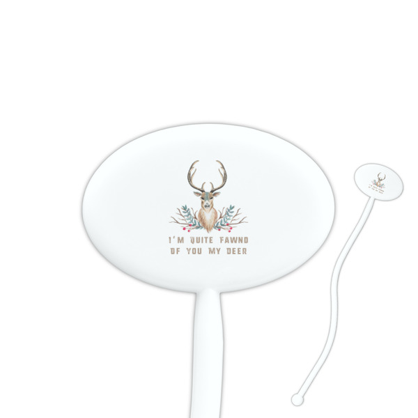 Custom Deer Oval Plastic Stir Sticks (Personalized)