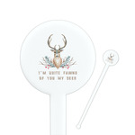 Deer Round Plastic Stir Sticks (Personalized)