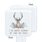 Deer White Plastic Stir Stick - Single Sided - Square - Approval