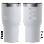 Deer RTIC Tumbler - White - Engraved Front & Back (Personalized)