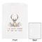 Deer White Treat Bag - Front & Back View