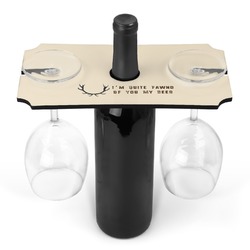 Deer Wine Bottle & Glass Holder (Personalized)