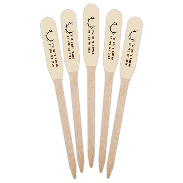 Deer Wooden Food Pick - Paddle - Fan View