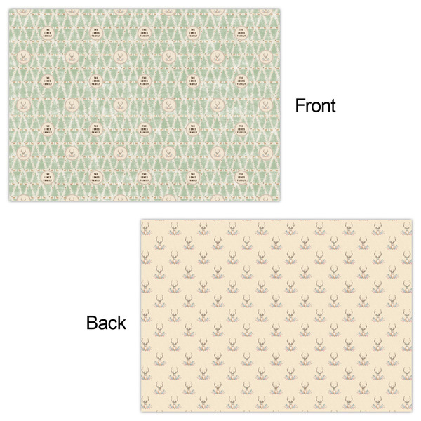 Deer Wrapping Paper Sheet - Double Sided - Front & Back
